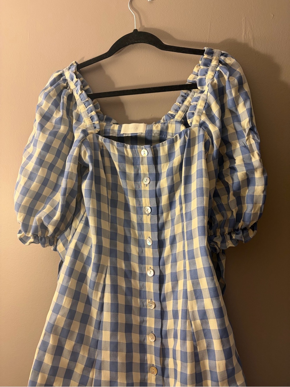 Capulet Blue and Cream Gingham Mini Dress